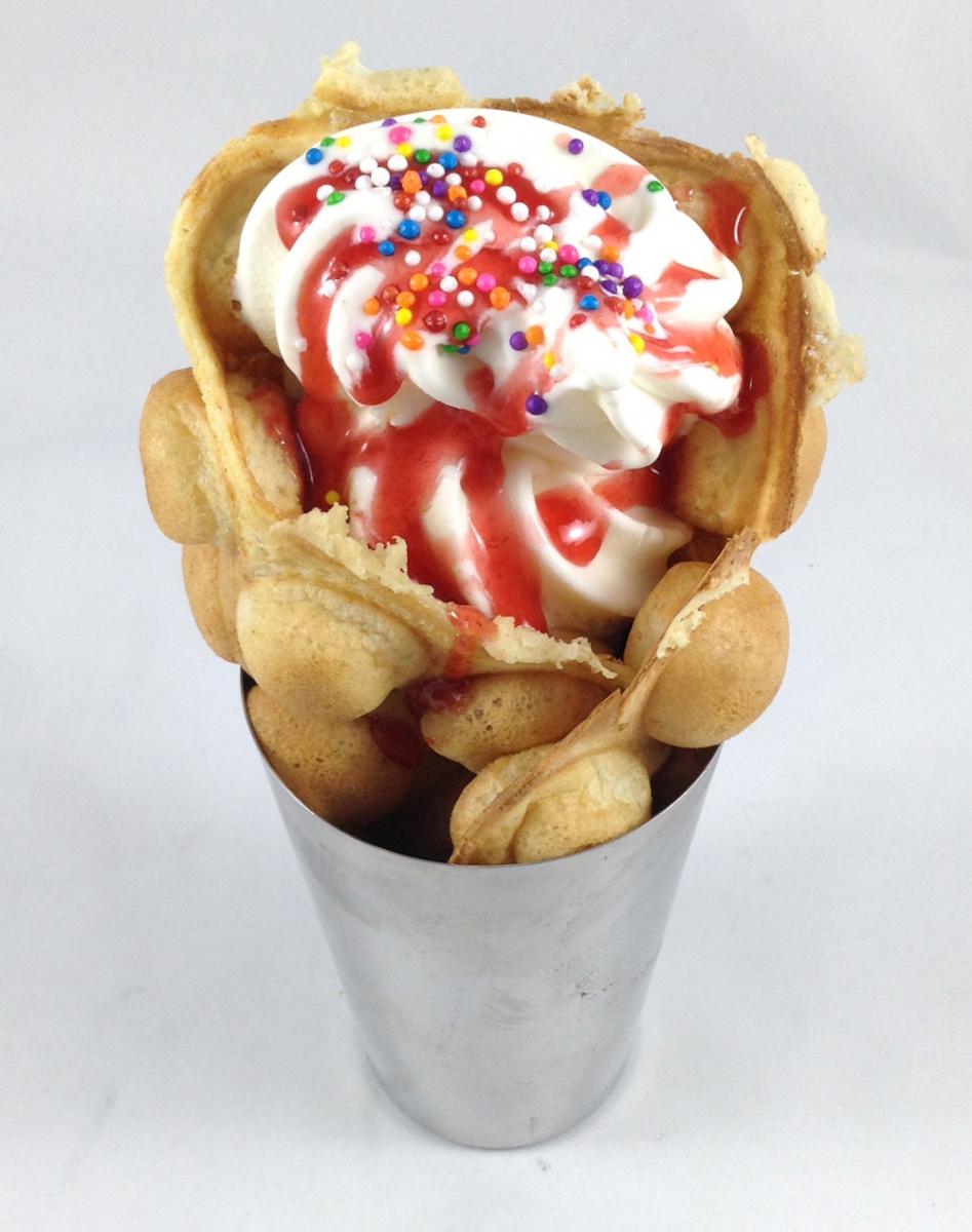 Bubble Waffles Double Chocolate Fountain